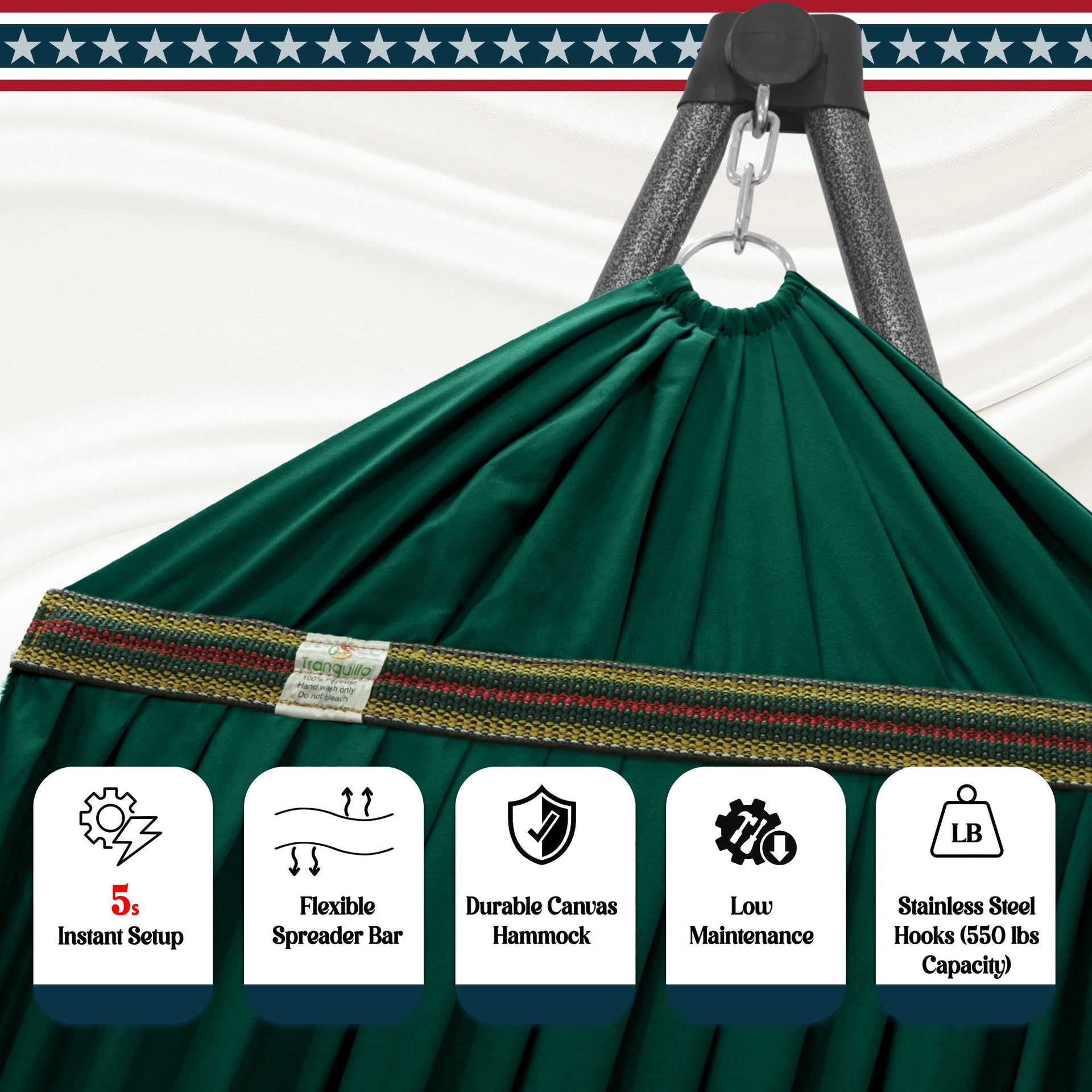 Tranquillo Uniki Canvas Hammock with Stand