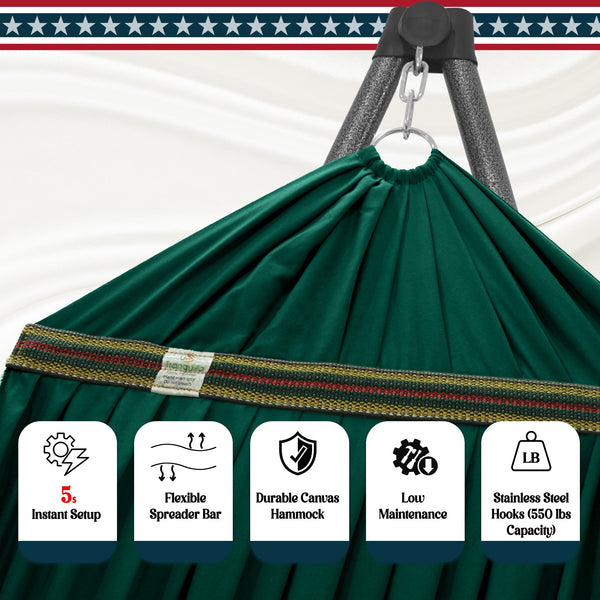 Tranquillo Uniki Canvas Hammock with Stand