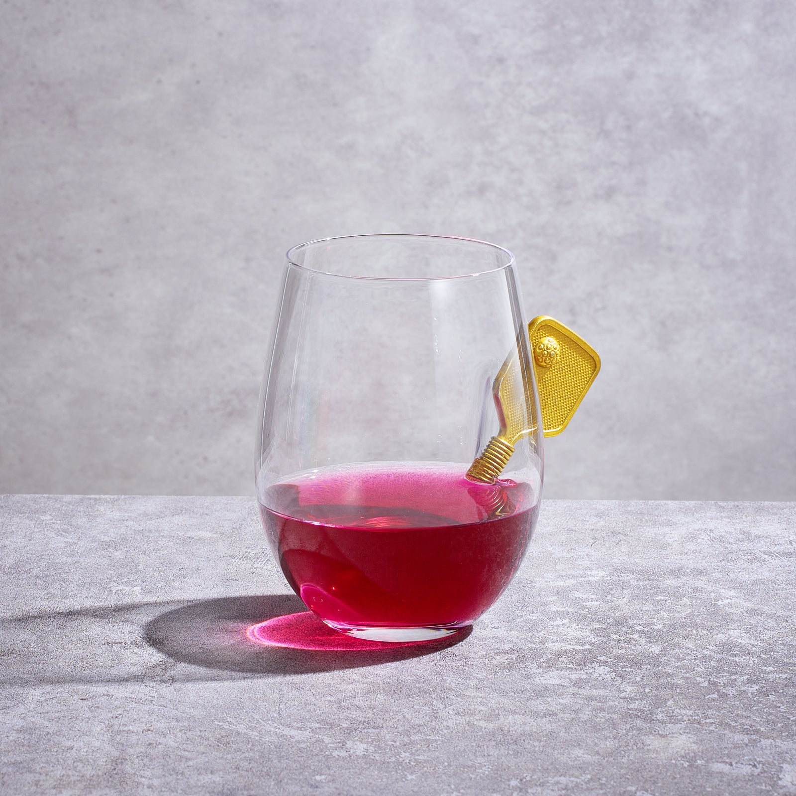 Pickleball Stemless Wine Glasses | Single | Stuck In The Glass Pickle Ball Cocktail Glassware, Player Enthusiast Gift, Crystal Glassware - Gift Idea for Him, Her, Sport Lover, Housewarming (17.5 OZ)