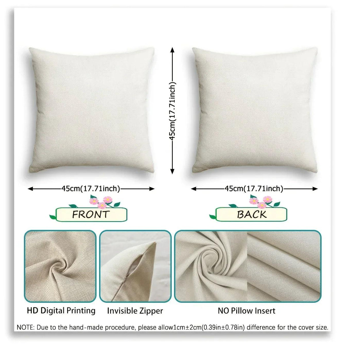 Pillow Covers - Ramadan Print Polyester 45cm