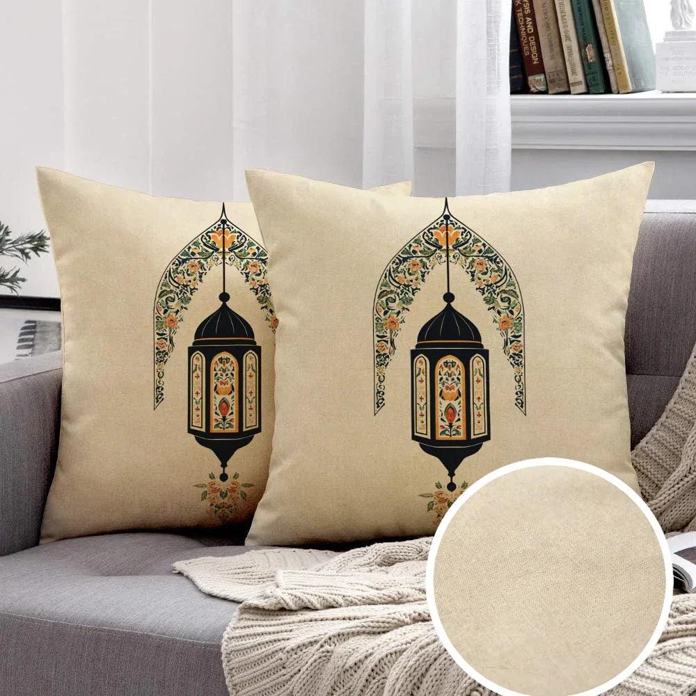 Pillow Covers - Zippered Cotton Beige