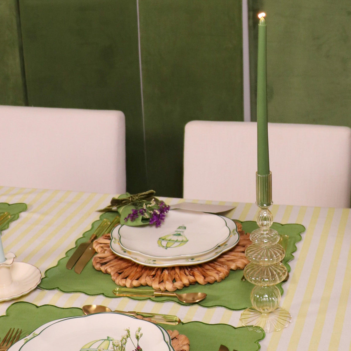 Pine Green Extra Tall Taper Candles – Case of 96