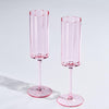 Flower Vintage Champagne Flute Glassware - Set of 2 - 7.4 oz Colorful Cocktail, Martini & Champagne Glasses, Prosecco, Mimosa Glasses Set, Cocktail Glass, Bar Glassware Luster Glasses 9