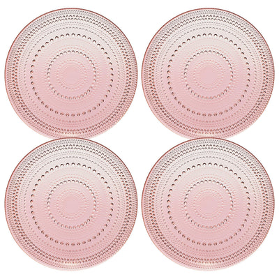 Blush Glass Plate, Set of 4