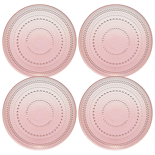 Blush Glass Plate, Set of 4