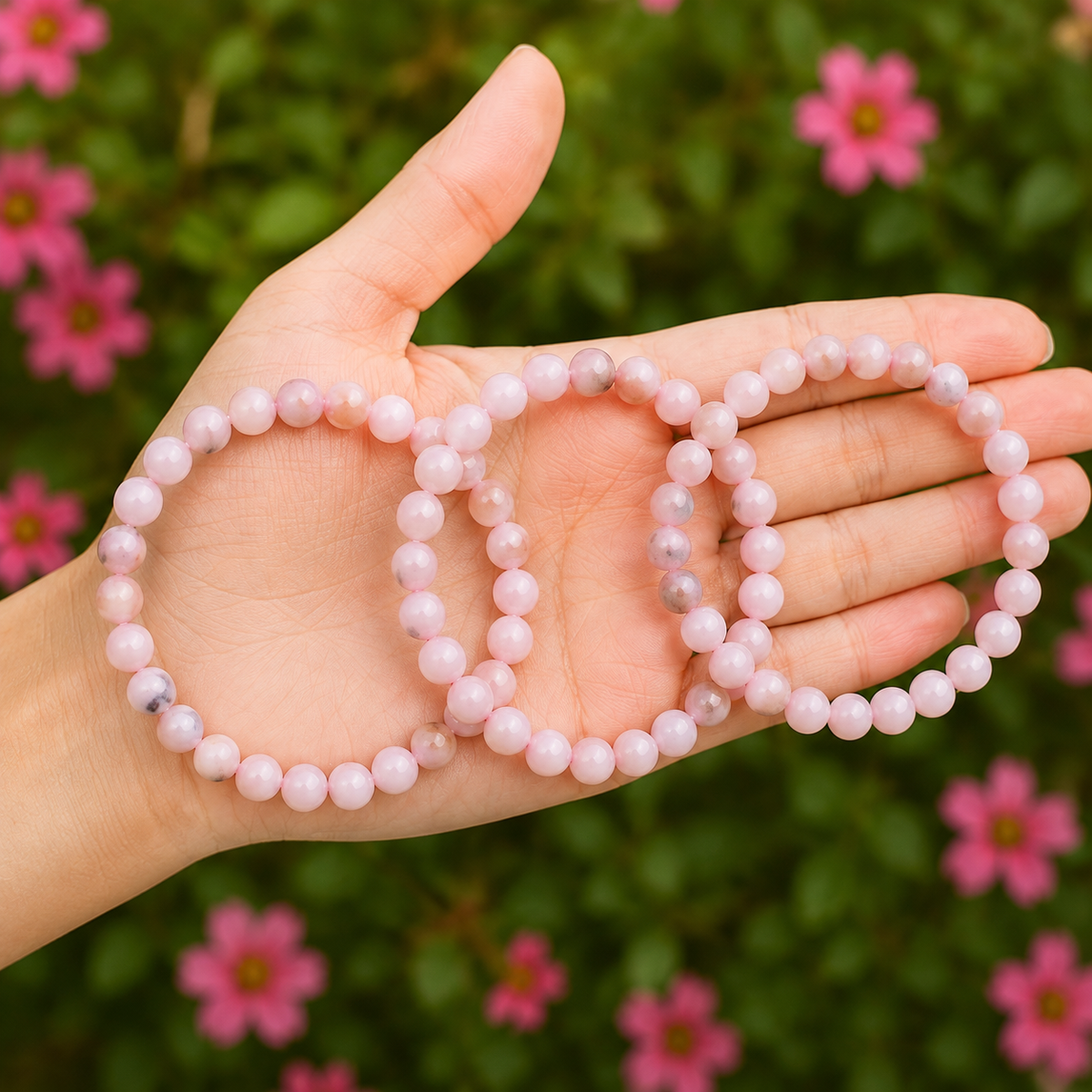 Pink Opal Bracelet (Mastering Fear and Wisdom)