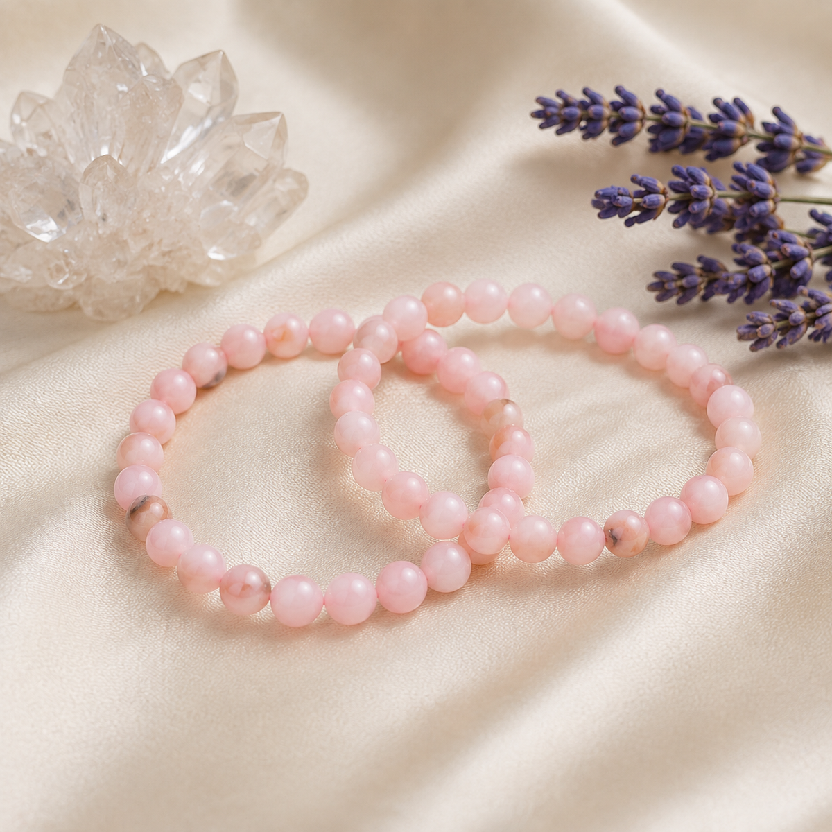 Pink Opal Bracelet (Mastering Fear and Wisdom)