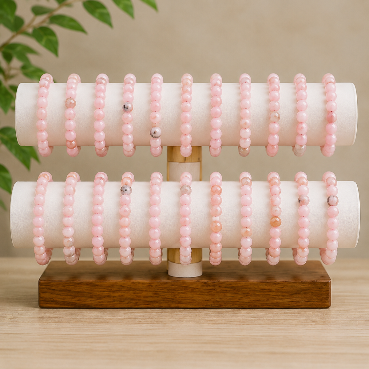 Pink Opal Bracelet (Mastering Fear and Wisdom)