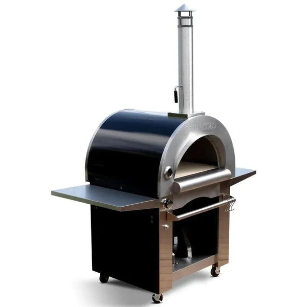 Pinnacolo - Ibrido Hybrid Gas/Wood Oven with Cart, 35,000 btu LP Burner, Includes Premium Accessory Package - PPO-1-03 - Gifts for You 'n Me
