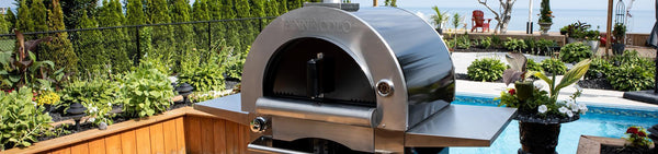 Pinnacolo - Ibrido Hybrid Gas/Wood Oven with Cart, 35,000 btu LP Burner, Includes Premium Accessory Package - PPO-1-03 - Gifts for You 'n Me