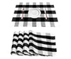 Rectangle Placemats - Checkered Placemats - BLACK AND WHITE / Set of 4 / 14x19"