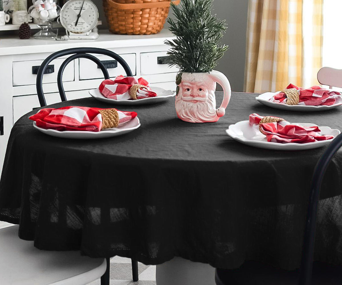 Cotton Round Tablecloth - Round Table Cover