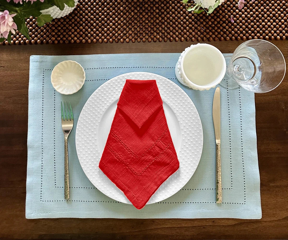 Custom Double hemstitch Cloth Napkins