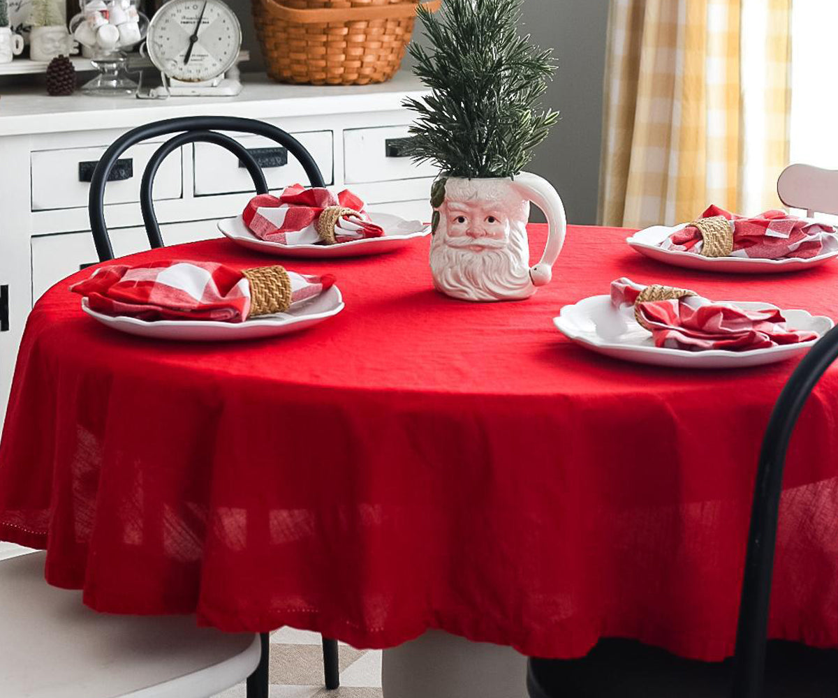 Cotton Round Tablecloth - Round Table Cover