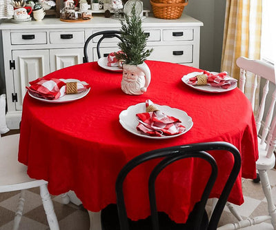 Cotton Round Tablecloth - Round Table Cover