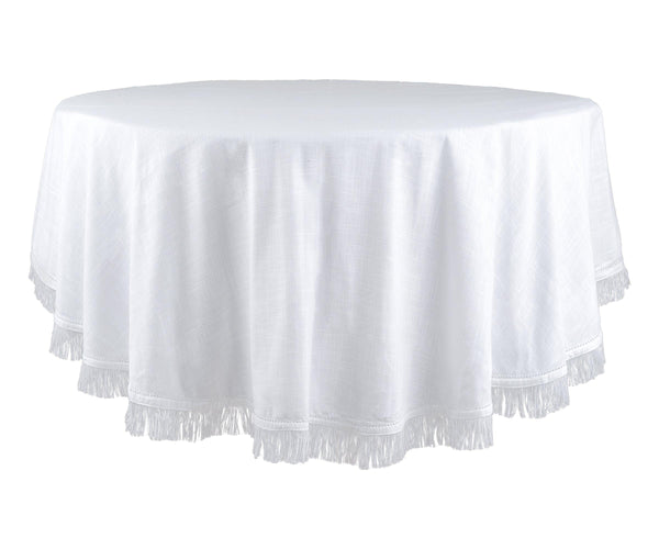 White Tablecloths - Fringe Edges