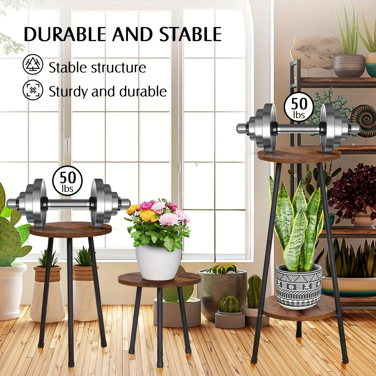 Plant Stand - Mid-Century Wooden Small