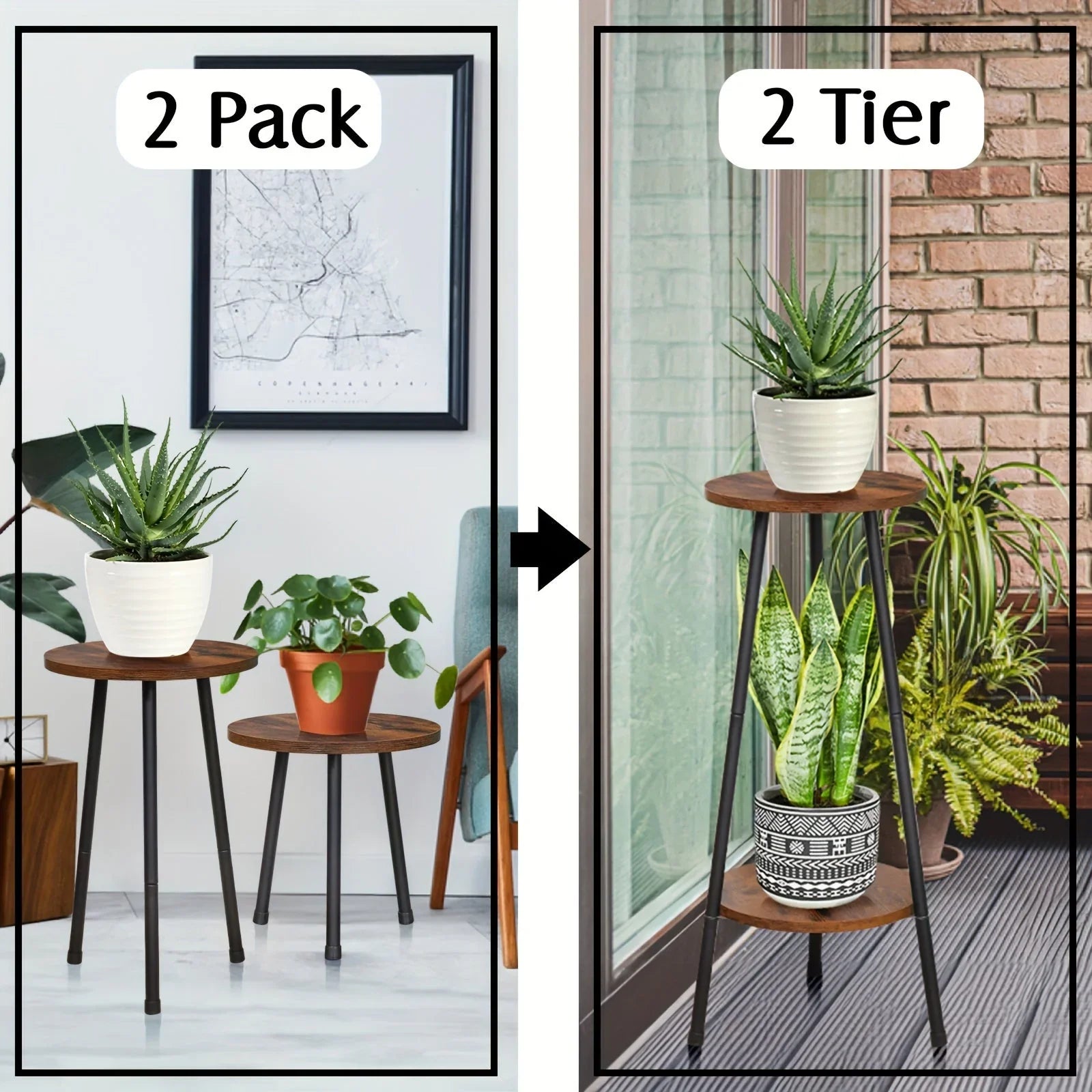 Plant Stand - Mid-Century Wooden Small