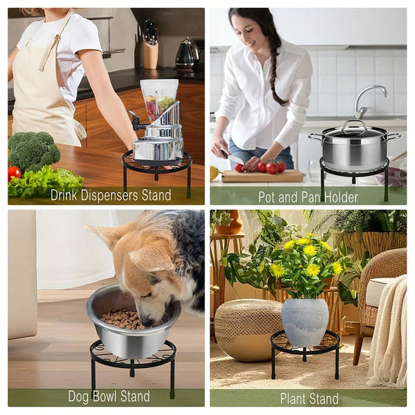 Plant Stands - Rustproof Black Metal 5pcs