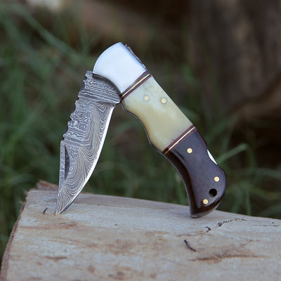 Falcon Pocket Knife with Exotic Rosewood Handle