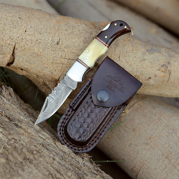 Falcon Pocket Knife with Exotic Rosewood Handle