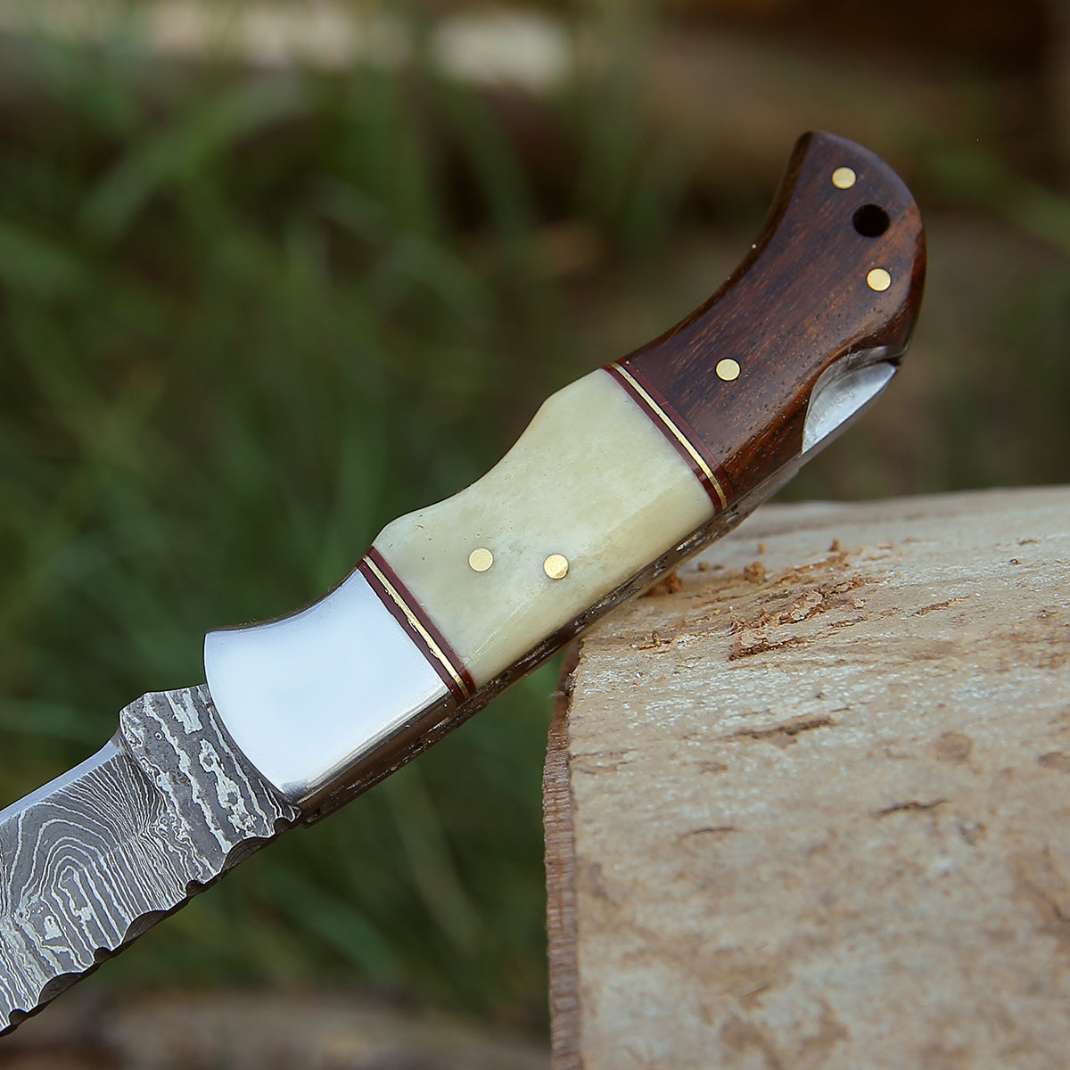 Falcon Pocket Knife with Exotic Rosewood Handle