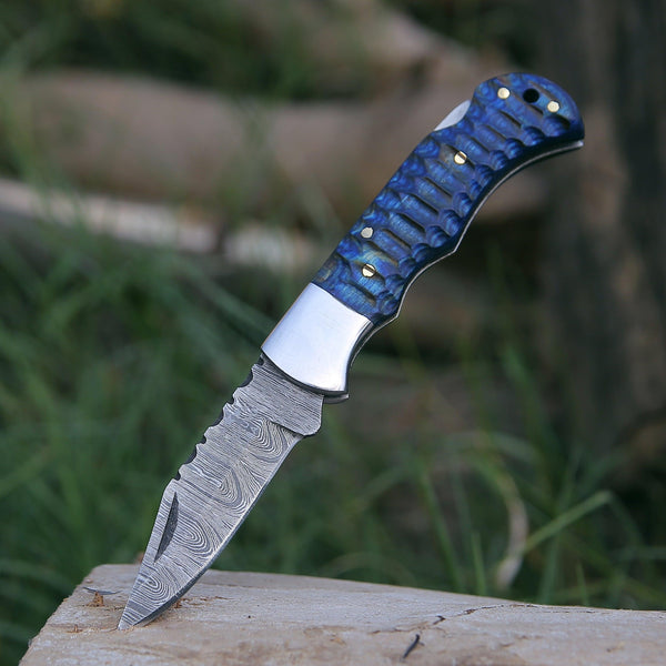 Viper Pocket Knife with Forged Pakka Wood Handle