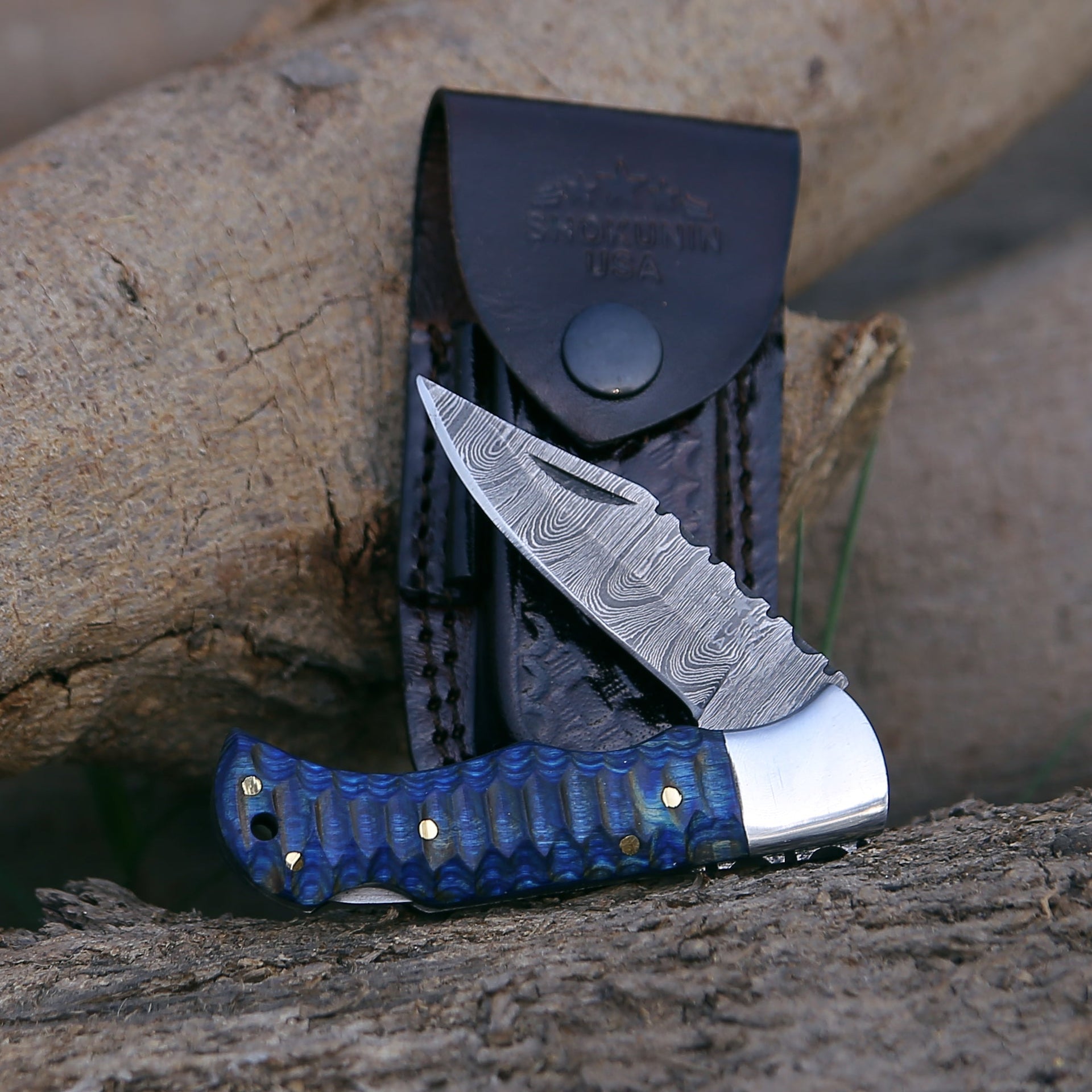 Viper Pocket Knife with Forged Pakka Wood Handle