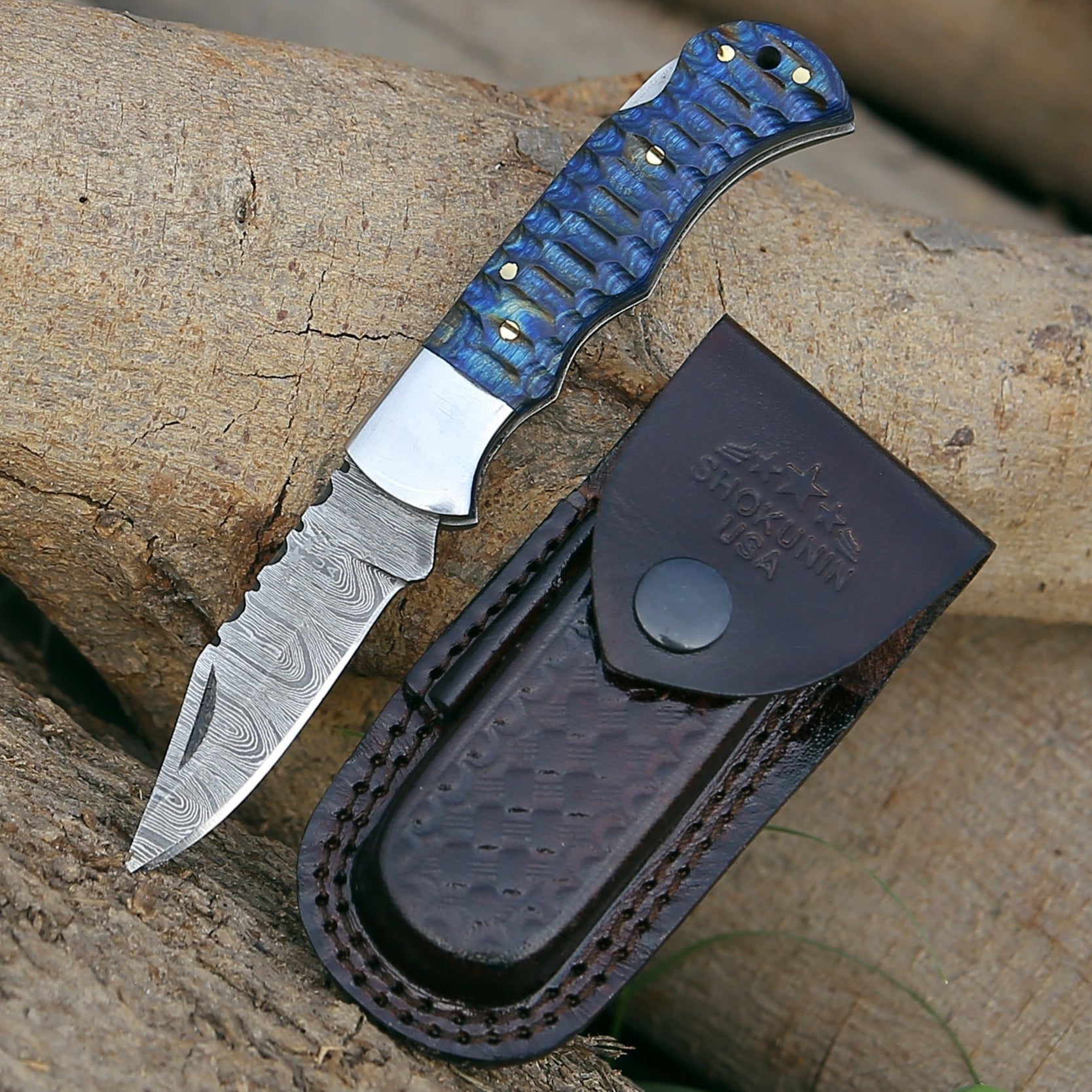 Viper Pocket Knife with Forged Pakka Wood Handle