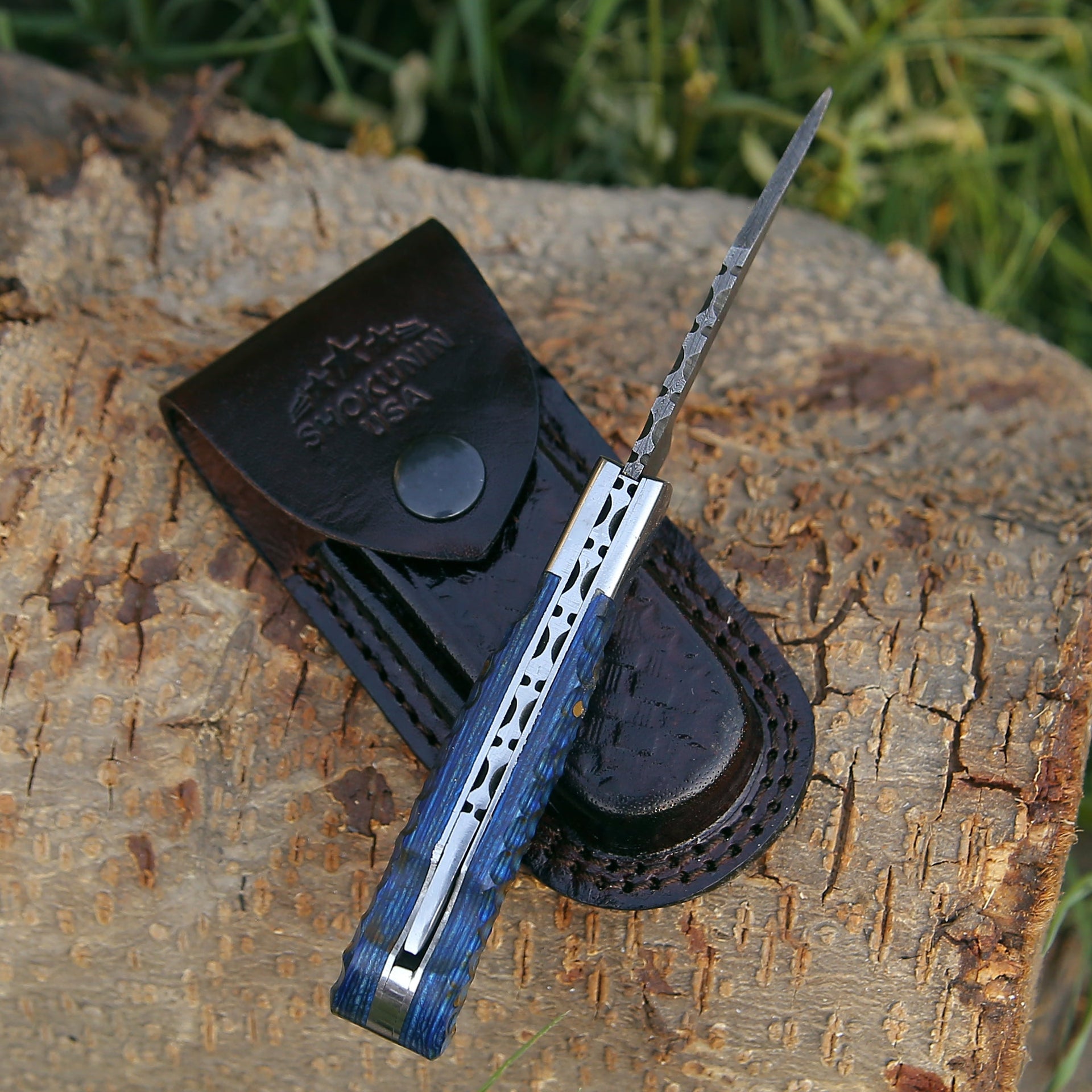 Viper Pocket Knife with Forged Pakka Wood Handle