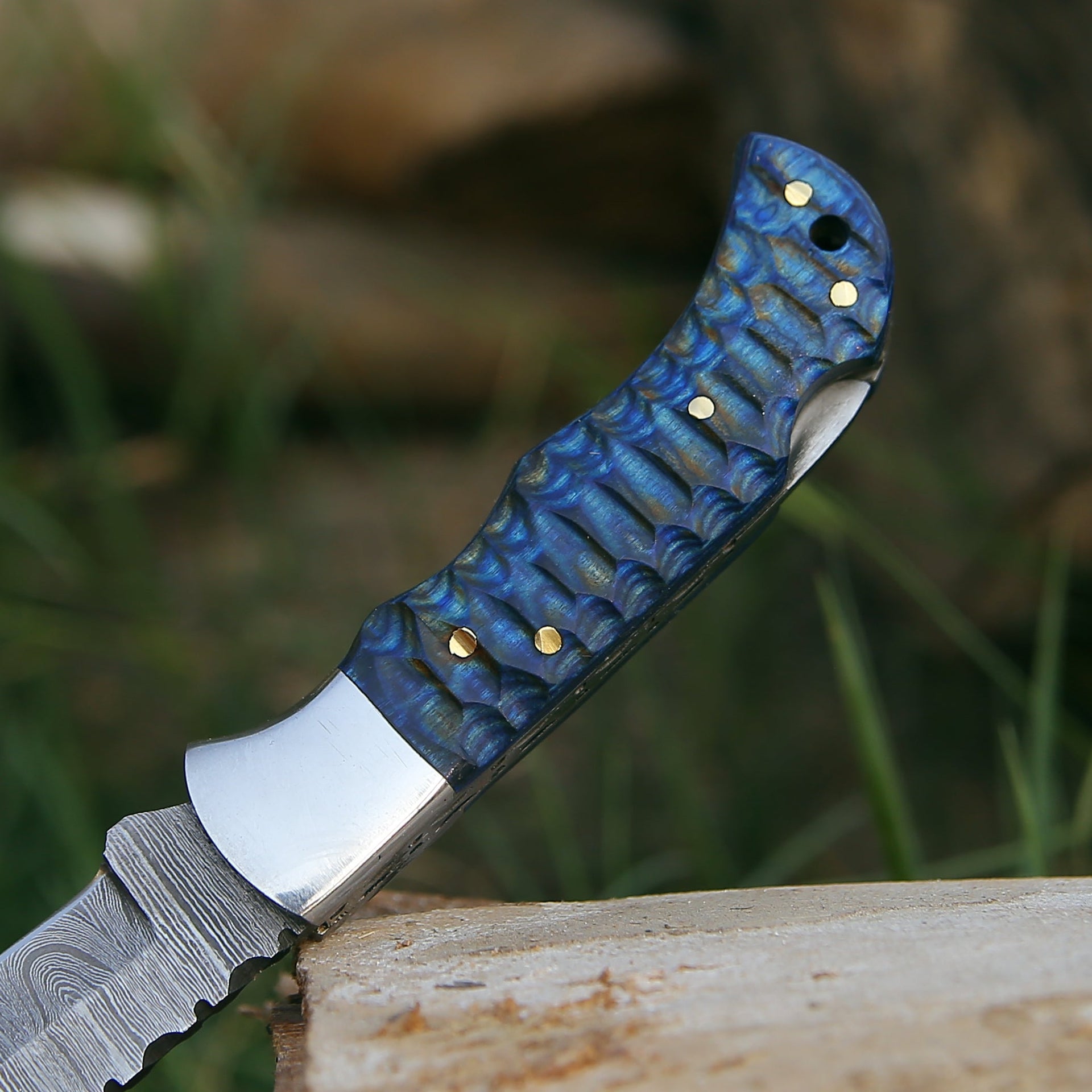 Viper Pocket Knife with Forged Pakka Wood Handle