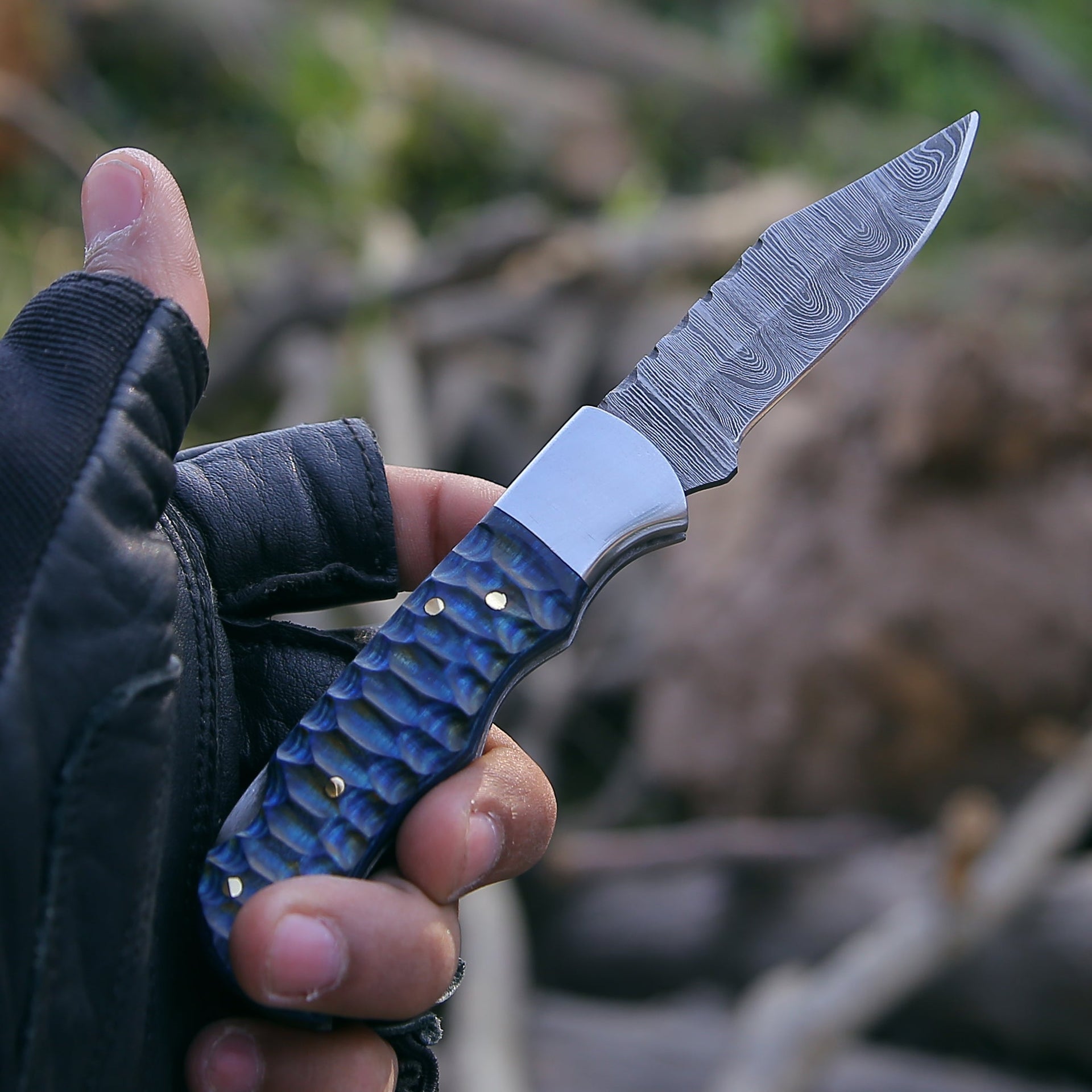Viper Pocket Knife with Forged Pakka Wood Handle