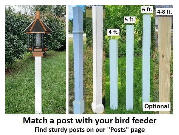 Premium Amish Poly Bird Feeder with Feeding Tube – Weather-Resistant Outdoor Bird Feeder