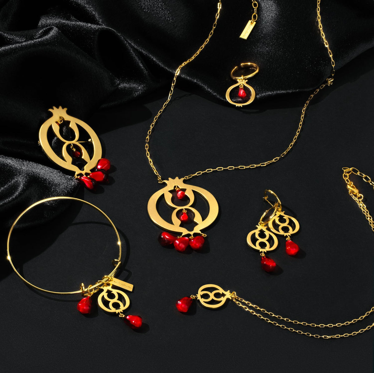 Pomegranate Adjustable Bangle