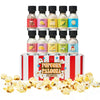 Gourmet Popcorn Seasoning Sampler Kit, 10 Flavor Variety Pack - Including Kettle Corn, Garlic Parmesan, Bacon Cheddar, Caramel, Butter, White Cheddar, Ranch, Spicy Jalapeño, Movie Night