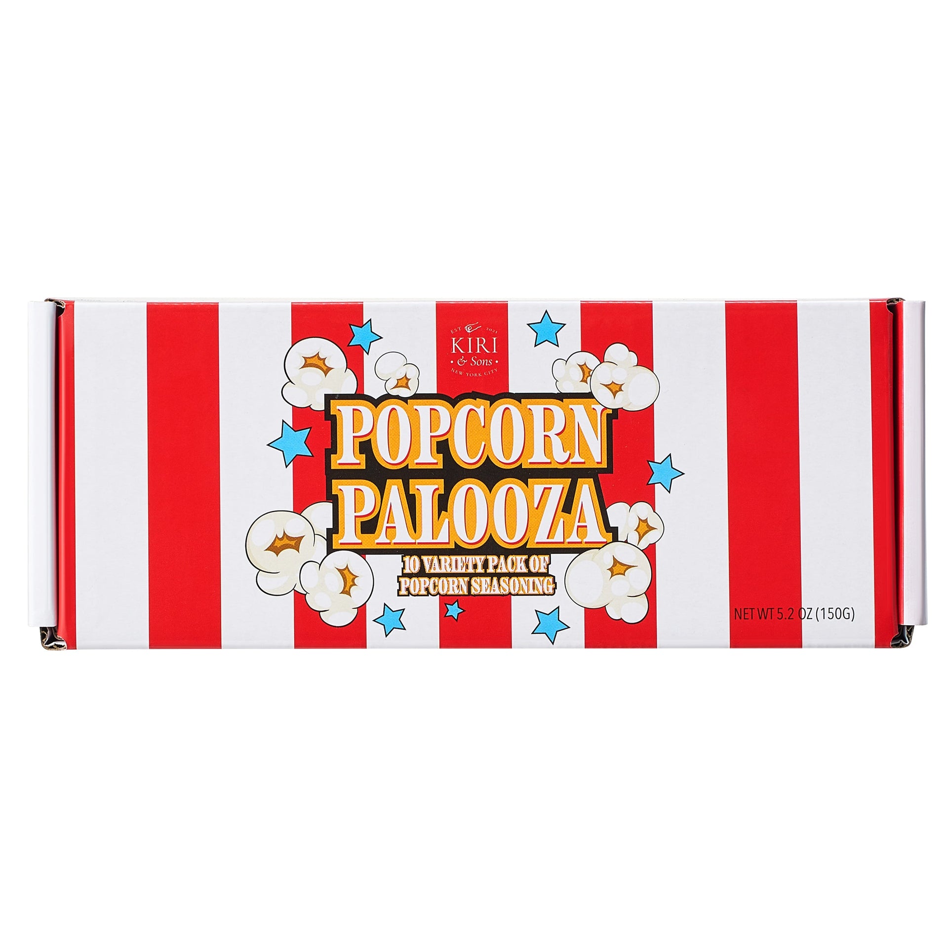 Gourmet Popcorn Seasoning Sampler Kit, 10 Flavor Variety Pack - Including Kettle Corn, Garlic Parmesan, Bacon Cheddar, Caramel, Butter, White Cheddar, Ranch, Spicy Jalapeño, Movie Night