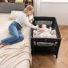 Portable Baby Playard Folding Travel Crib for Infants with Soft Mattress-Black