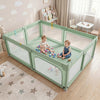 Portable Baby Playpen with 50 Ocean Balls Breathable Mesh and Safe Zippered Doors-Green