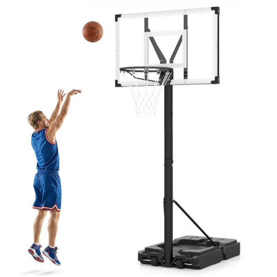 Portable Basketball Hoop with 4.43-10 Ft Adjustable Height