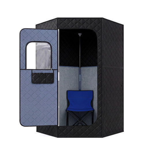 Portable Far Infrared Sauna Box for Home Full Body Sauna Tent-Black