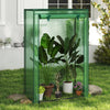 Portable Mini Greenhouse with Roll-Up Zippered Door-Green