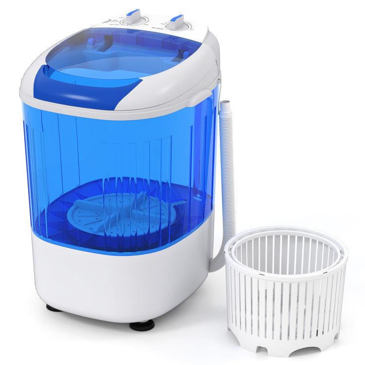 Portable Mini Semi-automatic Washing Machine with Spin Tub and Drain Hose 2.5 kg Capacity
