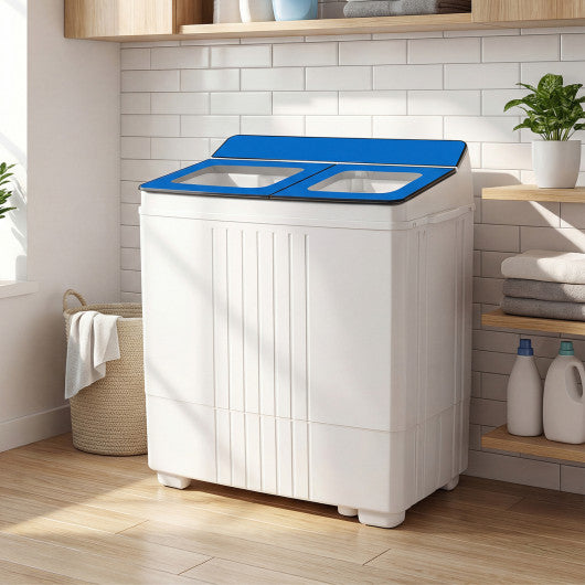 Portable Washing Machine 18 lbs Mini Laundry Machine with 11 LBS Washer-Blue