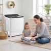 Portable Washing Machine 18 lbs Mini Laundry Machine with 11 LBS Washer-Grey