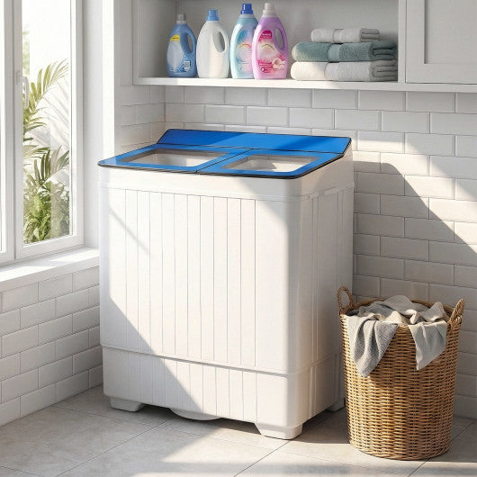 Portable Washing Machine with 18 LBS Washer and 8 LBS Spinner Combo-Blue