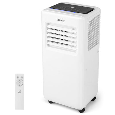 10000 BTU Portable Air Conditioner with Remote Control and LED Digital Display-White
