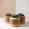 BAMBOO Planter Set - Natural Wood