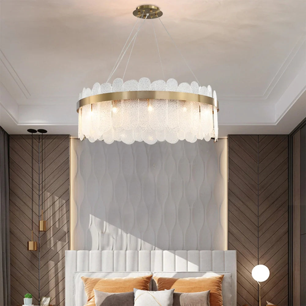 Preben Postmodern Glass Chandelier