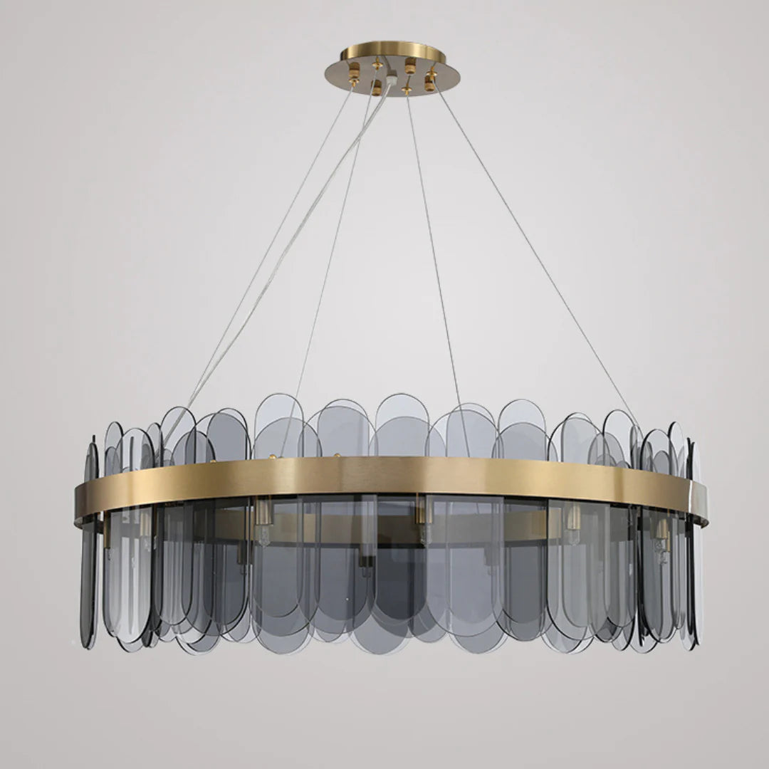 Preben Postmodern Glass Chandelier
