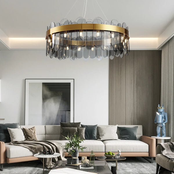 Preben Postmodern Glass Chandelier